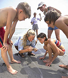 Kids on Beach with Naturalist